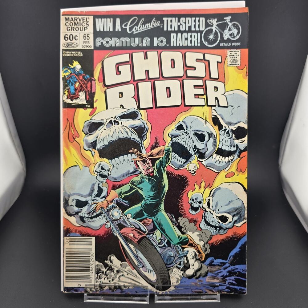 Ghost Rider #65 (1982 Marvel) Mid-High Grade VF- 7.5 Bob Budiansky Cover Raw